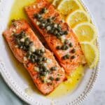 Baked Salmon with Lemon Caper Butter Recipe