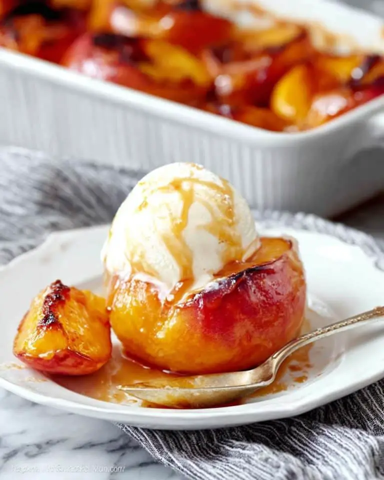 Cinnamon Sugar Baked Peaches Recipe