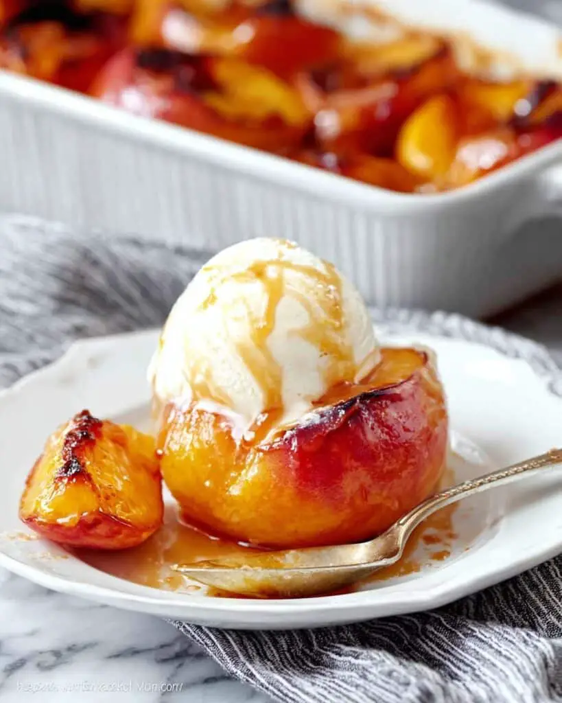 Cinnamon Sugar Baked Peaches Recipe