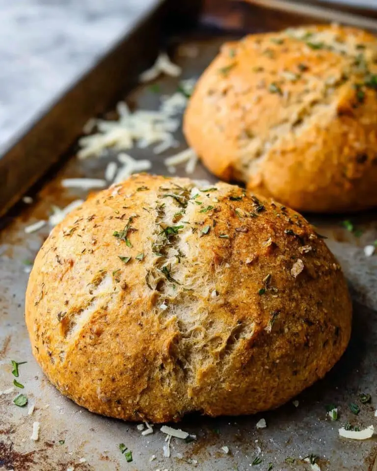 Rustic Garlic Parmesan Herb Bread Recipe