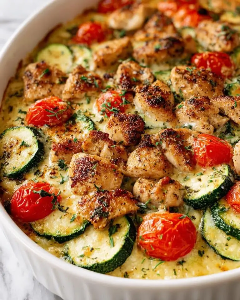 Savory Mediterranean Chicken Zucchini Bake Recipe