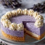 Creamy Lavender Cheesecake (15 Minutes Prep) Recipe