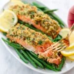 Baked Pistachio and Parmesan Crusted Salmon Recipe