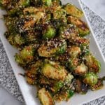 Air Fryer Crispy Everything Bagel & Parmesan Seasoned Brussels Sprouts Recipe