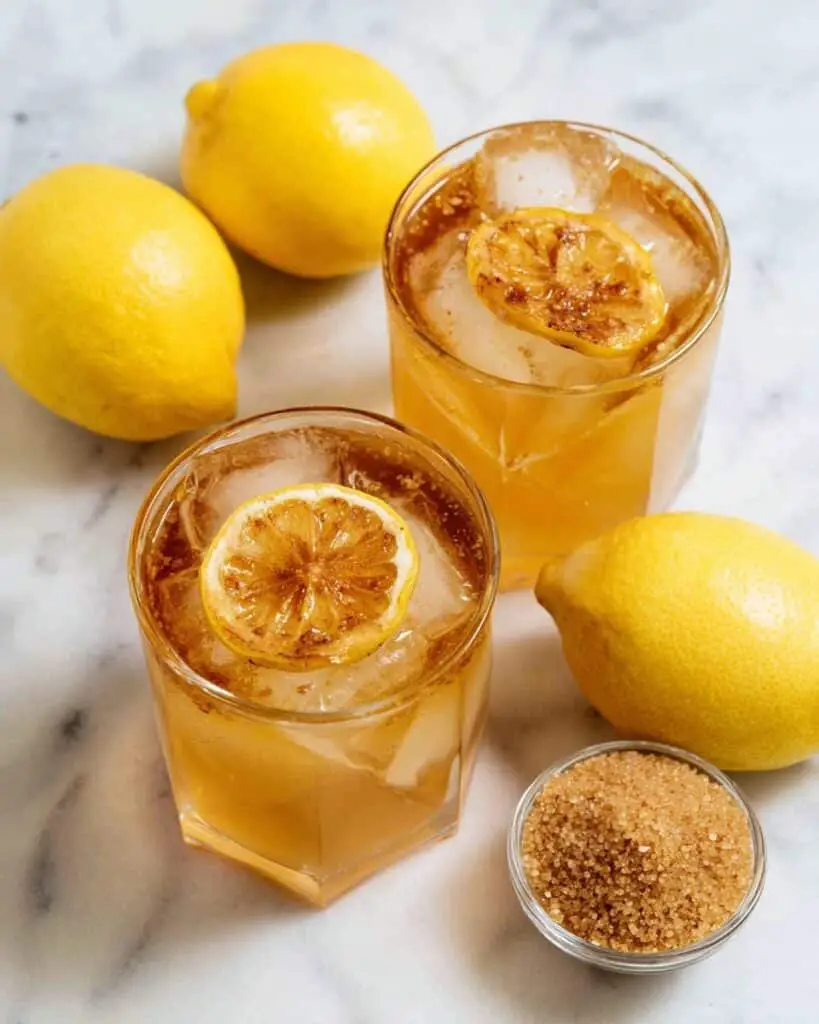 Brown Sugar Lemonade with Caramelized Lemon Slices Recipe