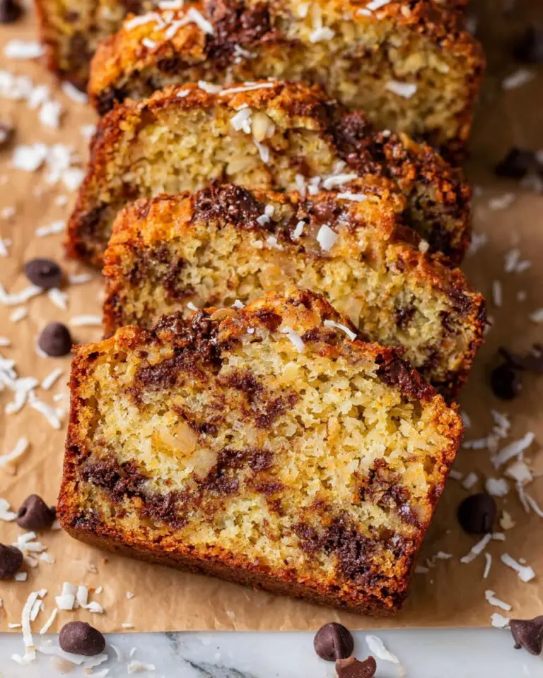 Coconut Banana Bread with Chocolate Chips Recipe