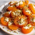 Kuru Kayısı Tatlısı: Turkish Poached Apricots with Ricotta and Pistachios Recipe