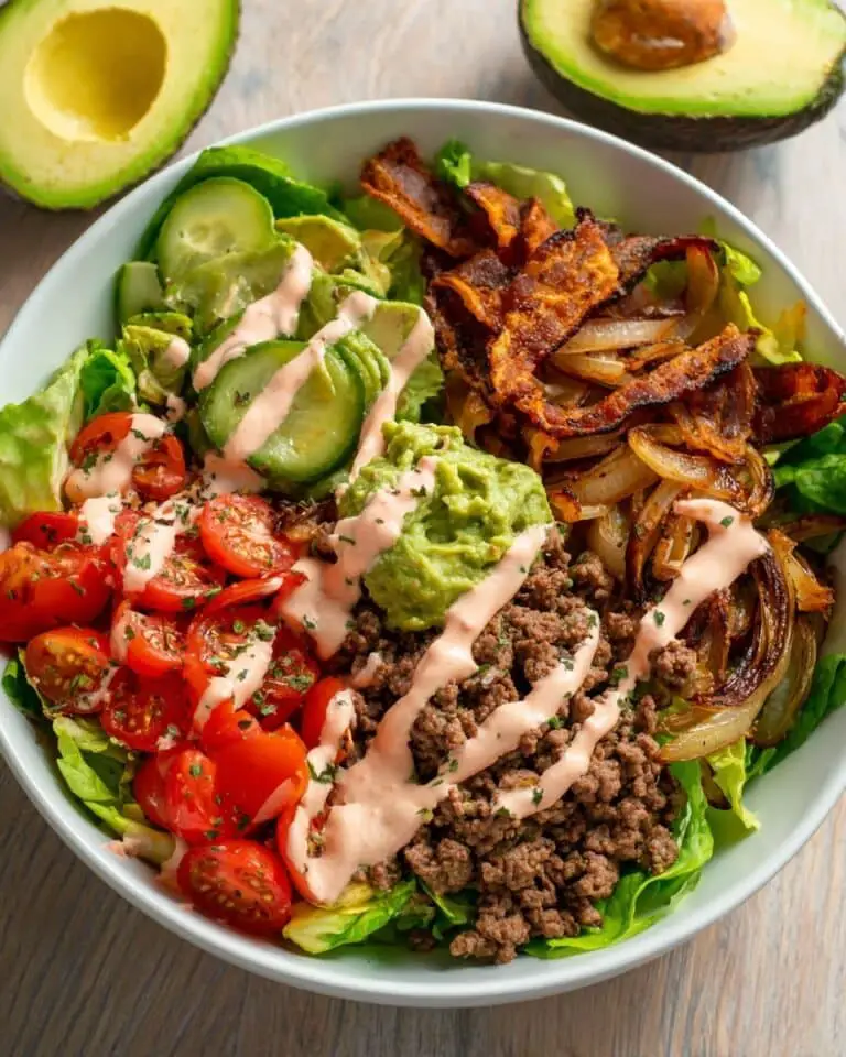 Fully Loaded Burger Bowl with Special Sauce Recipe