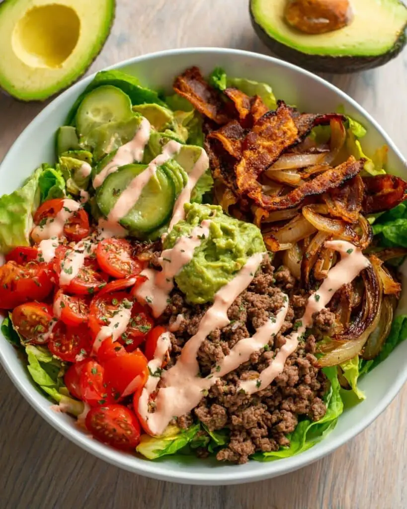 Fully Loaded Burger Bowl with Special Sauce Recipe