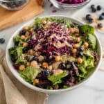 Chickpea Blueberry Salad with Tahini Maple Dressing Recipe