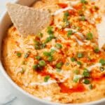 Healthy Cottage Cheese Buffalo Chicken Dip Recipe