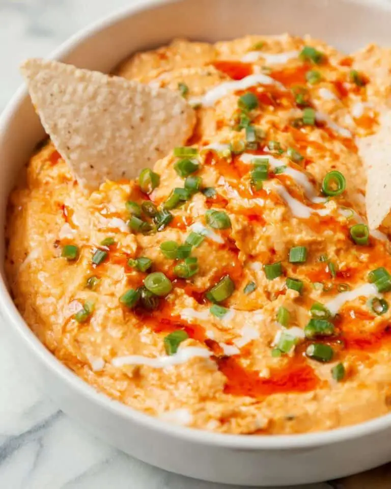 Healthy Cottage Cheese Buffalo Chicken Dip Recipe