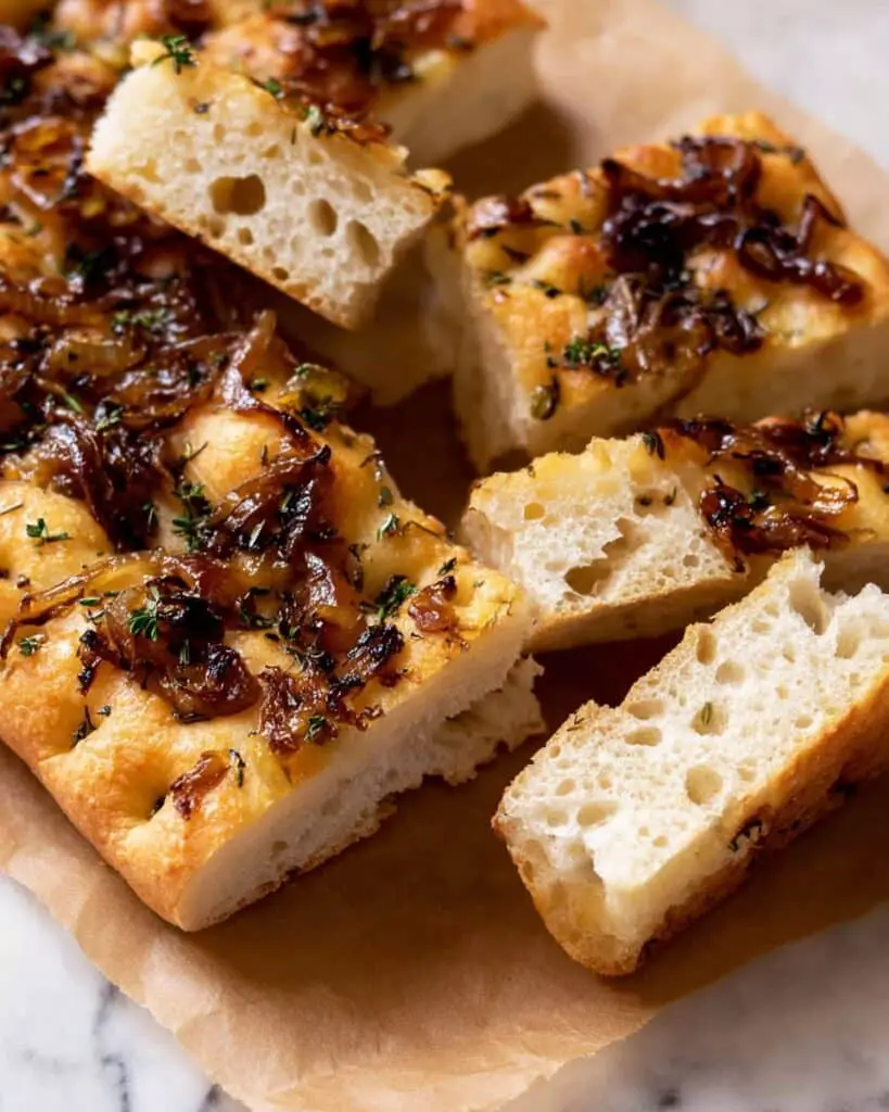 Fluffy Caramelized Onion Focaccia Recipe