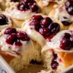 Soft Cherry Pie Rolls with Pie Crumb Topping Recipe
