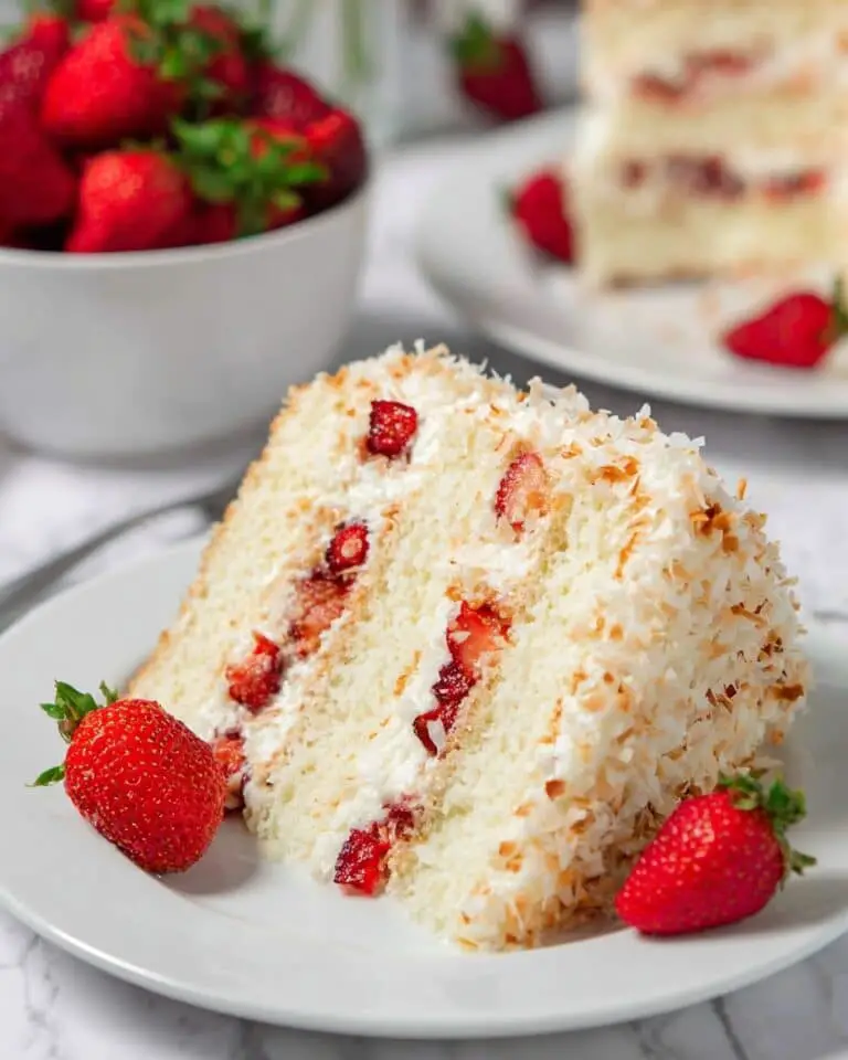 Coconut Strawberry Cake Recipe