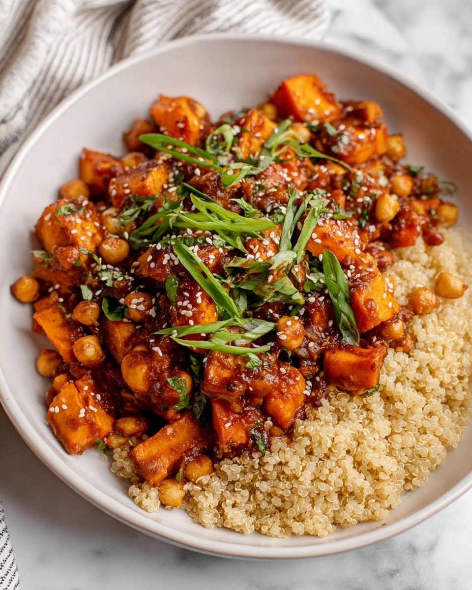 Gochujang Potatoes and Chickpeas Over Quinoa Recipe
