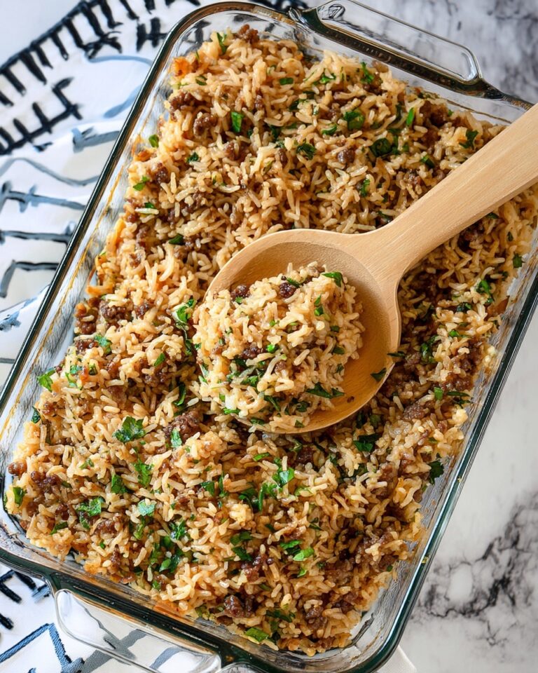 French Onion Ground Beef and Rice Casserole Recipe