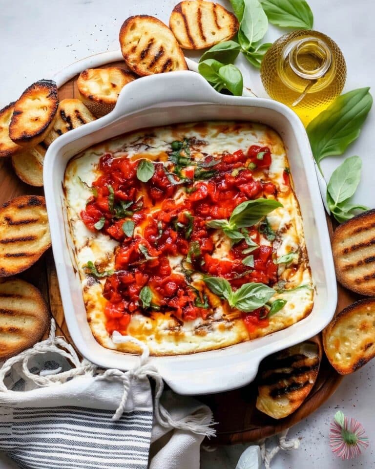 Baked Goat Cheese Bruschetta Dip Recipe