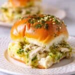 Cheesy Garlic Pesto Chicken Sliders Recipe